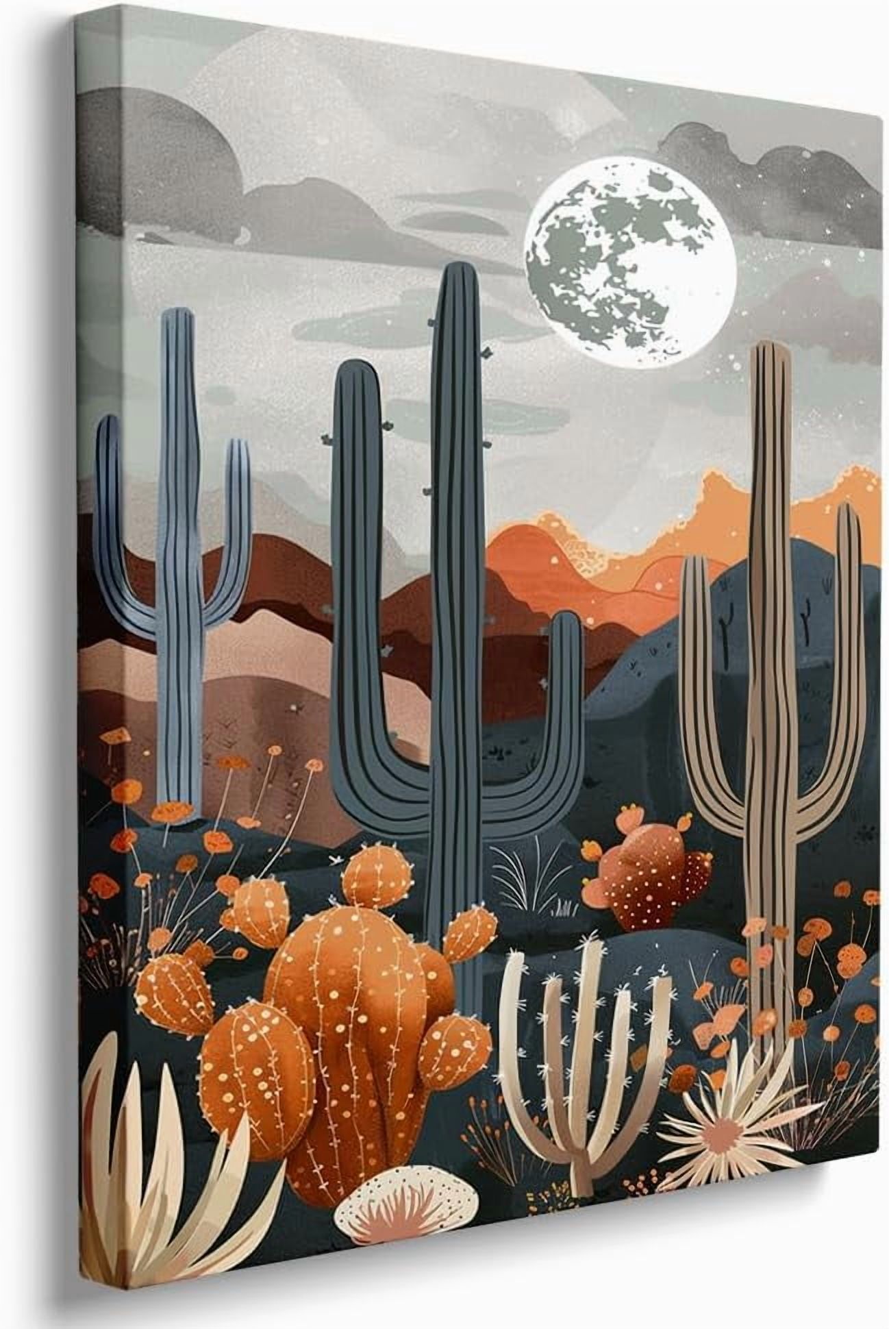 Hieng Hieng Landscape Wall Art Wildflowers Field Painting Landscape Poster ...