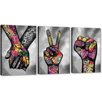 Hieng Large Banksy Canvas Wall Art Graffiti Dream Theme Painting Modern Inspirational Office Wall Decor (Only canvas)