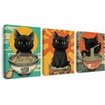 thumbnail image 1 of Hieng Large Wall Art Posters,Japanese Black Cat Canvas Art Set Wall Decor for Living Room Bedroom Home Office Gift Idea Unique Tokyo Mural Painting 3 Piece Print, 1 of 6
