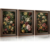 Hieng Large landscape Framed Canvas Wall Art 16x24 Inch Set of 3 Vintage Nature Scenery Wall Decor Lake Woodland Art Print for Living Room Bedroom Office