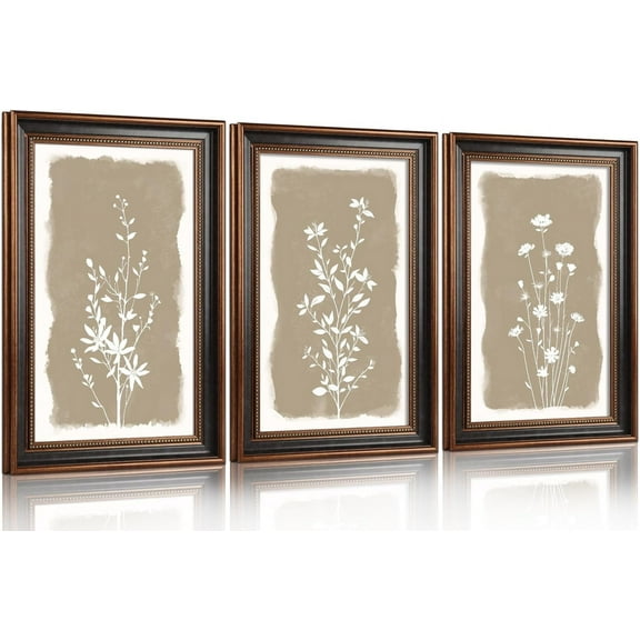 Hieng Large landscape Framed Canvas Wall Art 16x24 Inch Set of 3 Vintage Nature Scenery Wall Decor Lake Woodland Art Print for Living Room Bedroom Office