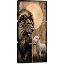 Hieng Lion Wall Art Lion Picture Wall Decor Black Animals Head Portrait Painting for Living Room Bedroom Unframed