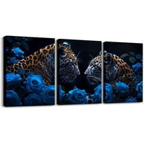Hieng Lover Couple Lion Canvas Wall Art for Living Room Bedroom Lion Painting Decor Animal Print Kids Boys Girls Picture Artwork Safari Print Posters Prints Unframed