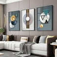 thumbnail image 1 of Hieng - Modern Buddha Head Portrait Painting Printed On Canvas Religion Wall Art Triptych Canvas Painting Home Decoration Wall Murals （Only canvas）, 1 of 6