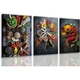 thumbnail image 1 of Hieng Modern Kitchen Wall Art Colorful Spice In Spoon Wall Decor Vintage Dining Room Posters Pictures Food Canvas Prints Vegetables Chili Paintings Home Decoration Gift Unframed, 1 of 6