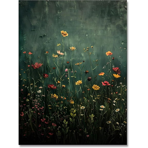 Hieng Nature Canvas Wall Art Vintage posters wildflower Poster Flowers Pictures Prints Wall Decor for Living Room Bedroom
