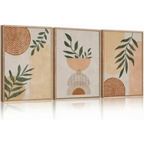 Hieng Neutral Botanical Wall Art , Large Boho Farmhouse Wall Decor, Modern Minimalist Floral Wall Painting, Rustic Wildflower Canvas Art Prints for Living Room, Bedroom Unframed