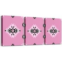 Hieng Pink Western Wall Paintings Southwestern Aztec Canvas Wall Hieng for Living Room Bedroom Boys Girls Exotic Ethnic American Native Posters Pictures Bathroom Wall Decor Boho Hiengwork