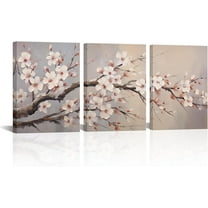 Hieng Plum Flowers Canvas Wall Art Farmhouse Pictures Painting Elegant Floral Blossom Prints Artwork for Bedroom Wall Decor