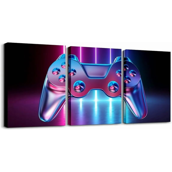 Hieng Racing Car Posters Picture Wall Art Teens Boys Sports Car Kids Canvas Painting Black and Blue Decorations Wall Art for Home Living Room Bedroom