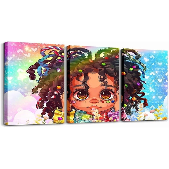 Hieng Rainbow Butterfly Canvas Wall Art for Kids Girls Living Room Bedroom Unframed Girls Butterfly Picture Wall Painting Home Decor Beautiful Bathroom Office Wall Decor Artwork Posters