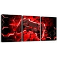 thumbnail image 1 of Hieng Red and Black Canvas Wall Art for Living Room Bedroom Basketball Gaming Sports Picture Wall Decor Geomnetric Office Decorations Artwork Posters Honeycomb Painting（Only canvas）, 1 of 6