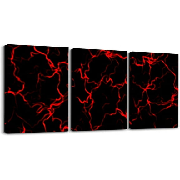 Hieng Red and Black Canvas Wall Art for Living Room Bedroom Basketball Gaming Sports Picture Wall Decor Geomnetric Office Decorations Artwork Posters Honeycomb Painting(Only canvas)