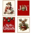 thumbnail image 1 of Hieng Red Coquette Christmas Bow Unframed Wall Art Prints,Bow Christmas Posters & Prints,Red Christmas Decor,Christmas Tree Wall Art,Christmas Xmas Decorations For Home room Set Of 4, 1 of 6