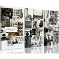 thumbnail image 1 of Hieng Retro Fashion Wall Art New York Collage Poster Canvas Print Set of 3 90s Luxury Vintage Leopard shuffle Painting Artwork Girl Magazine Picture Dorm Decor Living Room Bedroom Bathroom, 1 of 6