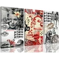 thumbnail image 1 of Hieng Retro Fashion Wall Art New York Collage Poster Canvas Print Set of 3 90s Luxury Vintage Leopard shuffle Painting Artwork Girl Magazine Picture Dorm Decor Living Room Bedroom Bathroom, 1 of 6