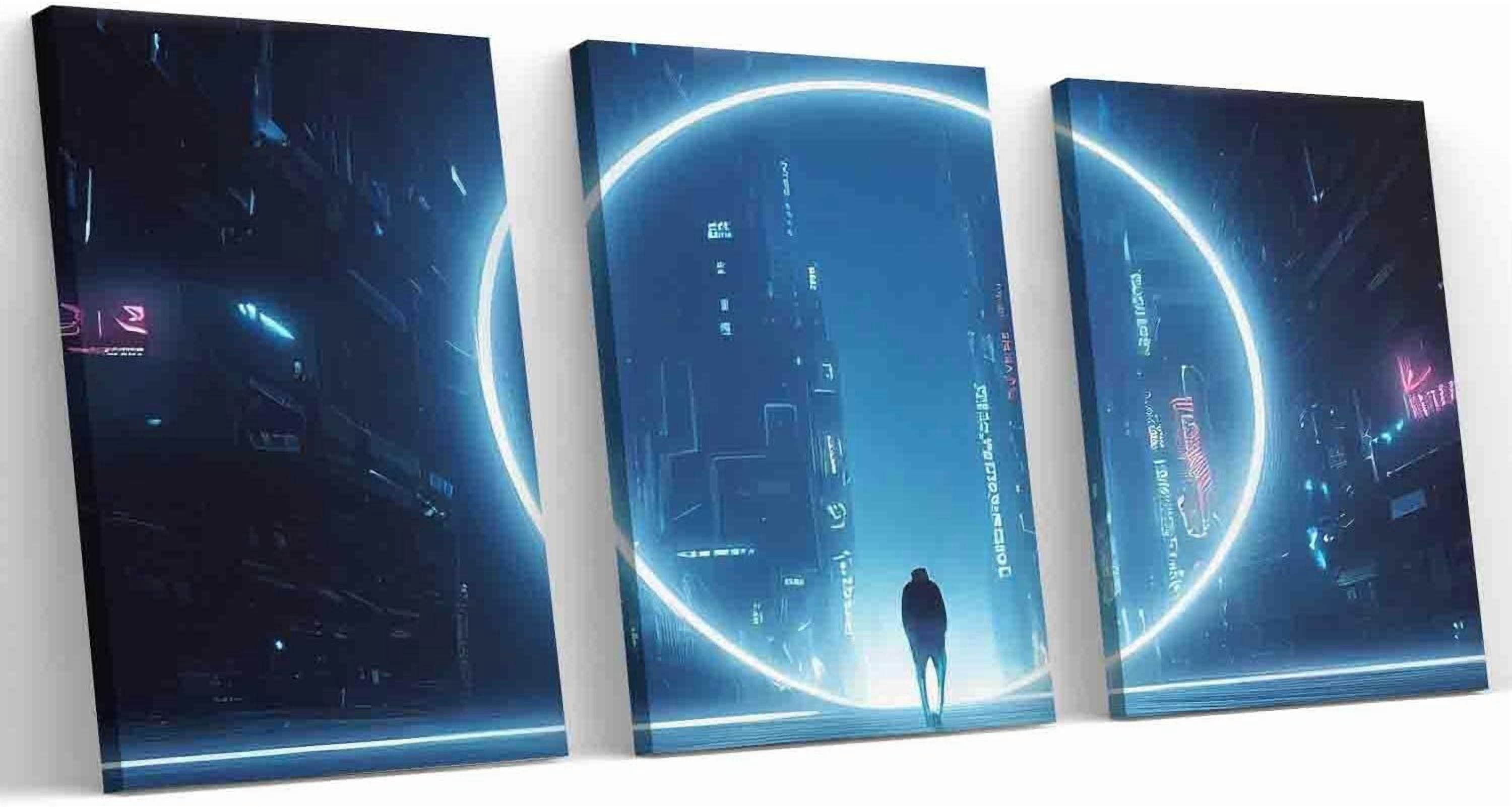 Hieng Hieng SakurassTriptych Canvas Art for Cozy Home Office Decor Wall Decor ...