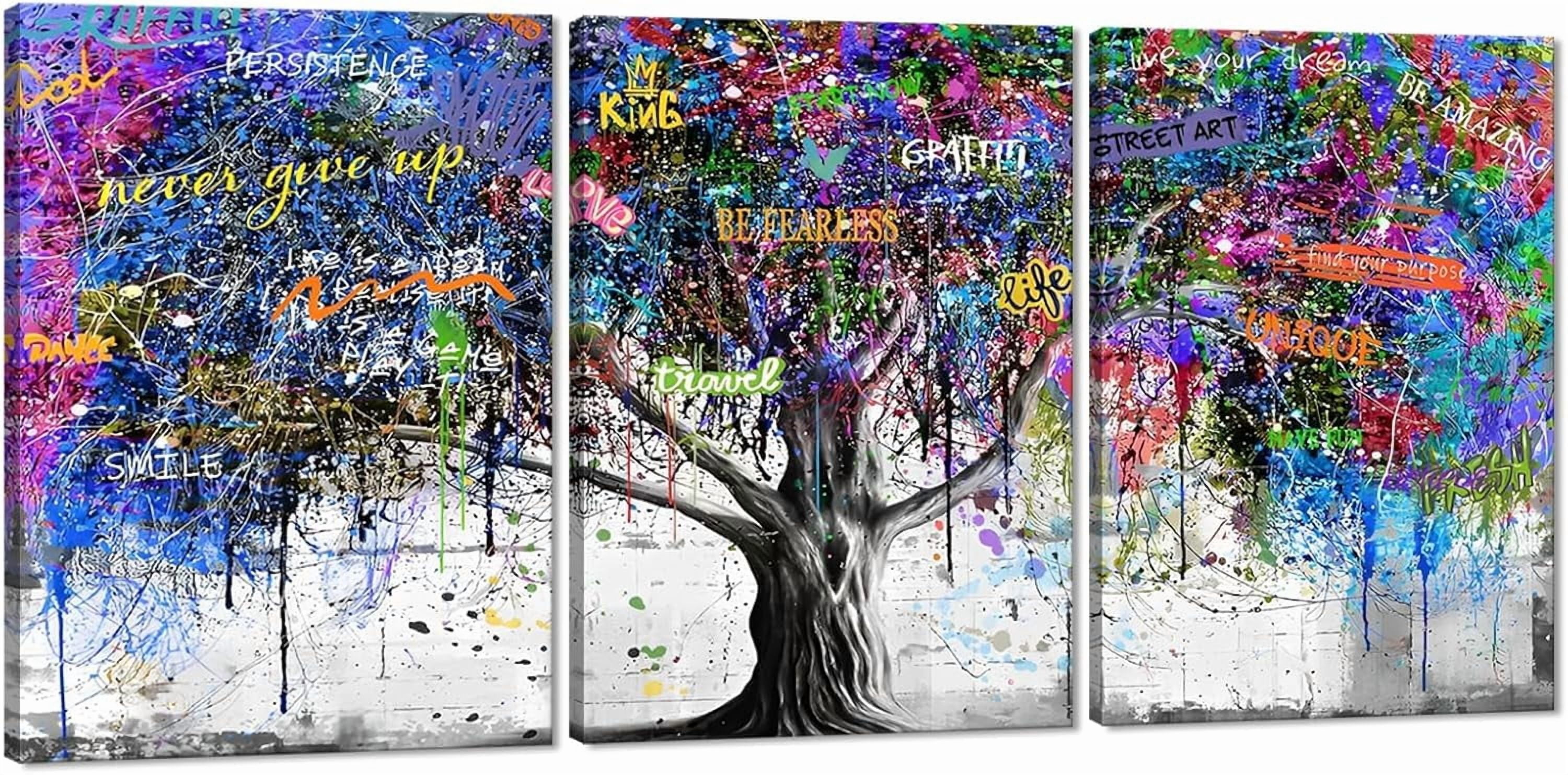 Hieng Hieng Street Graffiti Wall Hieng Banksy Canvas Wall Hieng Boy and Girl ...