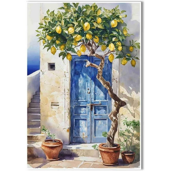 Hieng The third of a set of three Mexican Wall Art Colorful Mexican Doors Painting Canvas PRINT Traditional Hacienda Architecture Wall Decor