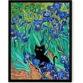 thumbnail image 1 of Hieng Van Gogh's Almond Blossom Funny Black Cat Canvas Wall Art, Oil Painting Posters Home Decor, Vintage Abstract Aesthetic Wall Decorations for Living Room Bedroom, 1 of 6