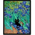 thumbnail image 1 of Hieng Van Gogh's Almond Blossom Funny Black Cat Canvas Wall Art, Oil Painting Posters Home Decor, Vintage Abstract Aesthetic Wall Decorations for Living Room Bedroom, 1 of 6