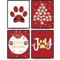 thumbnail image 1 of Hieng Vintage Christmas Decor, Christmas Wall Art Prints Set of 4, Retro Christmas Santa Claus Wall Art Decor for Gallery Living Room Bathroom (Unframed), 1 of 6
