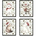 thumbnail image 1 of Hieng Vintage Christmas Tree Wall Art Poster Decor, Candy Cane Painting Pictures Decor Wall Art, Rustic Christmas Decorations for Bedroom Bathroom Living Room Office, Unframedin Set of 4, 1 of 6