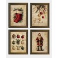 thumbnail image 1 of Hieng Vintage Christmas Wall Art Decor, Merry Christmas Santa Claus Wall Posters Prints Set of 4, Christmas Wall Decor Gifts for Winter Holiday Living Room Bedroom Kitchen (Unframed), 1 of 6