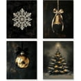 thumbnail image 1 of Hieng Vintage Christmas Wall Art Decor Set of 4 Retro Winter Holiday Xmas Artwork Poster Christmas Tree Snowman Wall Decor for Home Farmhouse Bedroom Gallery Decorations Unframed, 1 of 6