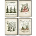 thumbnail image 1 of Hieng Vintage Christmas Wall Art Prints Set of 4, Retro Christmas Trees Poster, Winter Holidays Gift Print Decor for Gallery, Living Room, Bathroom (Unframed), 1 of 6