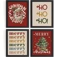 thumbnail image 1 of Hieng Vintage Christmas Wall Decor,Trendy Christmas Retro Posters for Room, Santa Snowman Deer Nutcracker Xmas Wall Art Prints for Living Room Kitchen Bedroom Office Set of 4 Unframed, 1 of 6