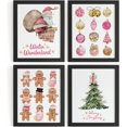 thumbnail image 1 of Hieng Vintage Christmas Wall Decor,Trendy Christmas Retro Posters for Room, Santa Snowman Deer Nutcracker Xmas Wall Art Prints for Living Room Kitchen Bedroom Office Set of 4 Unframed, 1 of 6
