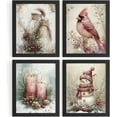 thumbnail image 1 of Hieng Vintage Christmas Wall Decor,Trendy Christmas Retro Posters for Room, Santa Snowman Deer Nutcracker Xmas Wall Art Prints for Living Room Kitchen Bedroom Office Set of 4 Unframed, 1 of 6