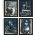 thumbnail image 1 of Hieng Vintage Christmas Wall Decor,Trendy Christmas Retro Posters for Room, Santa Snowman Deer Nutcracker Xmas Wall Art Prints for Living Room Kitchen Bedroom Office Set of 4 Unframed, 1 of 6