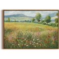 thumbnail image 1 of Hieng Vintage Farmhouse Landscape Framed Wall Art Living Room Modern Floral Wild Flower Botanical Summer Canvas Wall Art Rustic Country Nature Cottagecore Art Prints For Bedroom,, 1 of 6