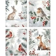 thumbnail image 1 of Hieng Vintage Winter Christmas Posters Prints Unframed Set of 4, Rustic Christmas Tree Wall Art Prints Decor for Living Room Bedroom Reading Nook Corner, Santa Claus Books Wall Pictures, 1 of 6