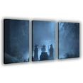 thumbnail image 1 of Hieng Wall Art Halloween Glowing Pumpkin Lantern Canvas Wall Decor Cute Ghost Pumpkin Shaped Printing Posters Bedroom Restaurant Holiday Decor Wrapped Canvas（Only canvas）, 1 of 6