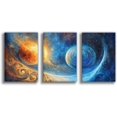 thumbnail image 1 of Hieng Wall Art Planetary Galaxy Science Fiction Wall Decor Painting Visual Impact Beautiful Space Planet Canvas Print Poster Men Bedroom Decor Wrapped Canvas （Only canvas）, 1 of 5