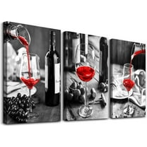 Hieng Wall Decor Living Room Canvas Wall Art For Bedroom Abstract Mountain Ink Painting Office Decor 3 Piece Wall Pictures Poster Artworks Bathroom Home Decoration