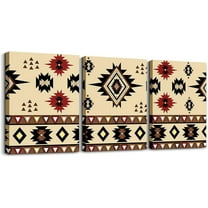 Hieng Western Bull Skull Wall Painting Posters and Prints Southwestern Aztec Picture Wall Decor Boys Girls Boho Tribal Canvas Wall Hieng for Living Room Bedroom Ethnic Bohemian