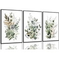thumbnail image 1 of Hieng Wildflower Poster Pink Watercolor Botanical Floral WallColorful Canvas Prints Set of 3 Modern Minimalist Flower Pictures Decor Painting Bedroom Bathroom Living Room, 1 of 6
