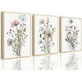 thumbnail image 1 of Hieng Wildflower Wall Art Colorful Botanical Floral Poster Canvas Prints Minimalist Watercolor Flower Pictures Vintage Farmhouse Decor Painting Bedroom Bathroom Living Room Unframed, 1 of 6