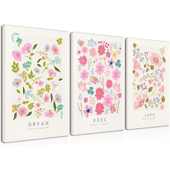 Hieng William Morris Wall Art Vintage Butterfly Poster Prints Set of 3 Botanical Flower Aesthetic Pictures Gallery Canvas Artwork Nouveau Painting Decor for Living Room Bedroom 16x24in Unframed