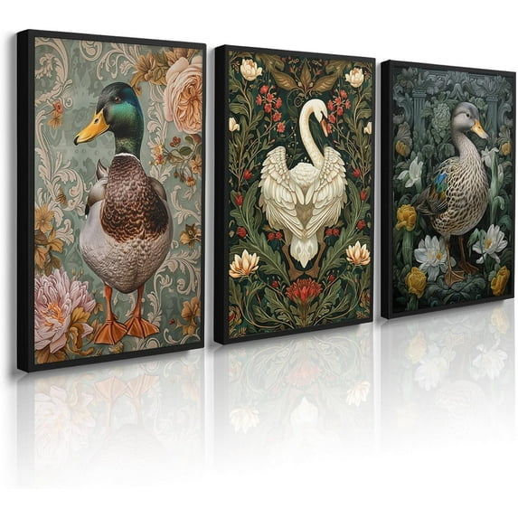 Hieng William Morris Wall Hieng Forest Animal Canvas Prints Wall Hieng Sets Farmhouse Living Room Decor Fox Rabbit Eagle Gothic Vintage Botanical Floral Oil Painting Pictures