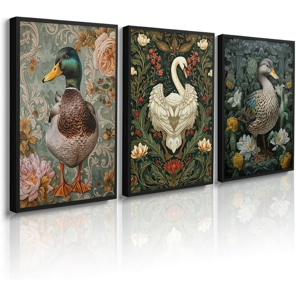 Hieng William Morris Wall Hieng Forest Animal Canvas Prints Wall Hieng Sets Farmhouse Living Room Decor Fox Rabbit Eagle Gothic Vintage Botanical Floral Oil Painting Pictures
