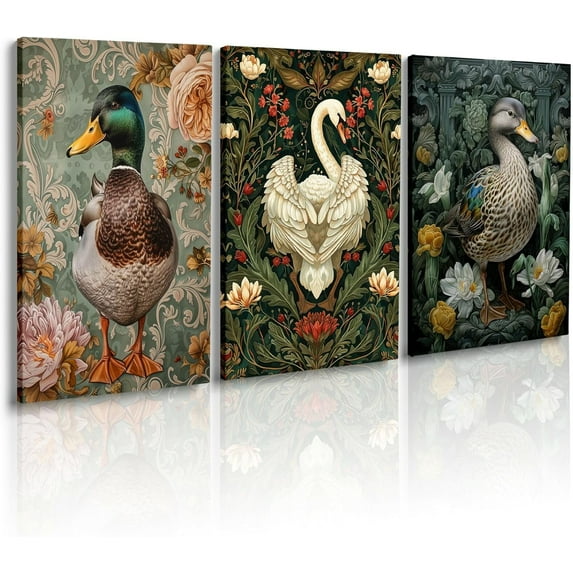 Hieng William Morris Wall Hieng Forest Animal Canvas Prints Wall Hieng Sets Farmhouse Living Room Decor Fox Rabbit Eagle Gothic Vintage Botanical Floral Oil Painting Pictures