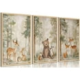 thumbnail image 1 of Hieng Woodland Animal Nursery Canvas wall Hieng Wild Animals Forest Paintings Pictures Wall Decor Fox Bear Deer Watercolor Poster Printing Hiengwork for Boys Room Girls Room Home Decoration, 1 of 6