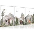thumbnail image 1 of Hieng Woodland Nursery Canvas Wall Art, Wild Animals Forest Adventure Theme Posters Prints, Deer Bear Fox Watercolor Paintings Wall Decor for Boys and Girls Room (only canvas), 1 of 6