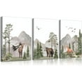 thumbnail image 1 of Hieng Woodland Nursery Wall Art Wild Animals Forest Wall Decor Prints Adventure Theme Canvas Posters Deer Bear Fox Watercolor Pictures Paintings for Boys Room Girls Room (canvas only), 1 of 6