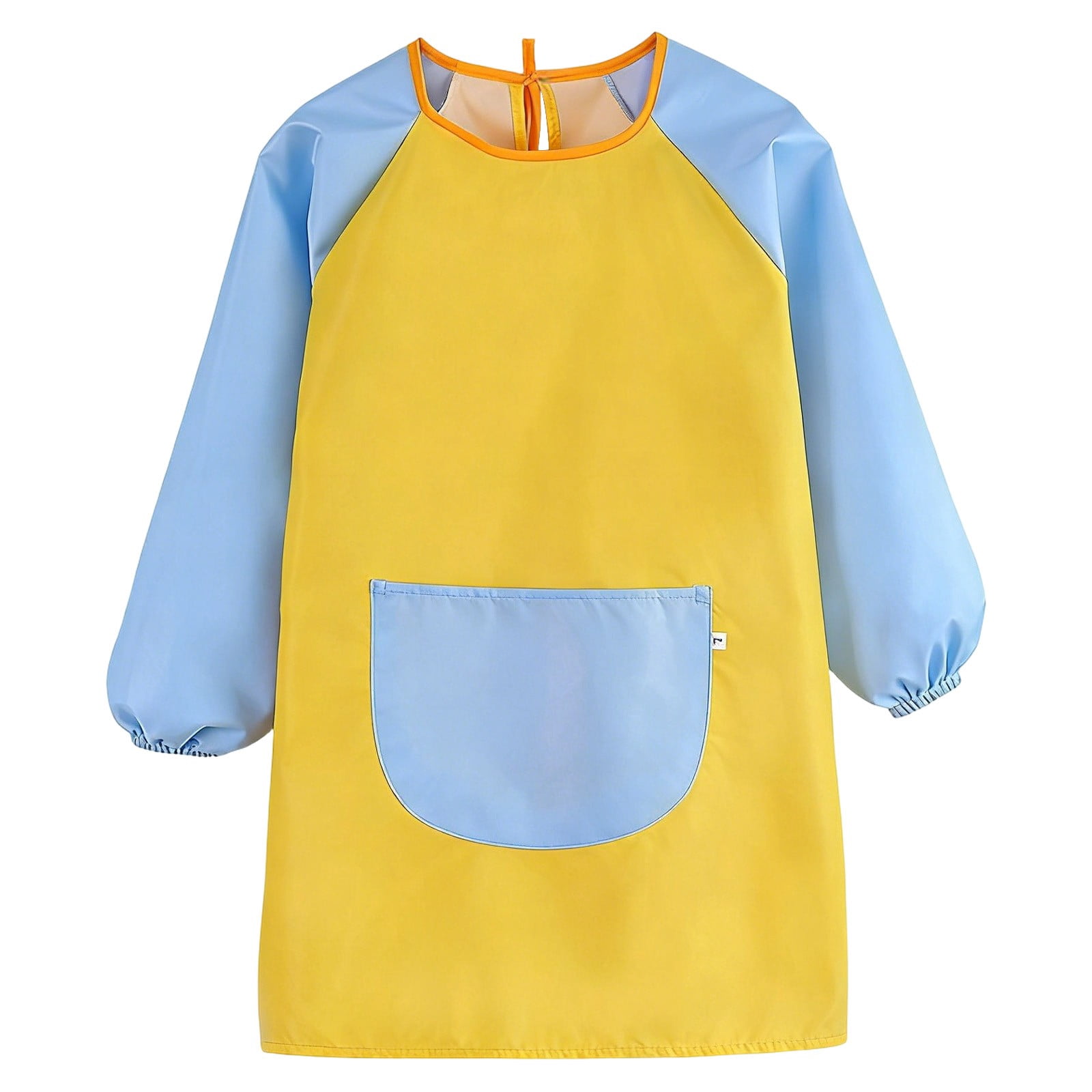Hienoo Art Apron for Kids Long Sleeve Color Block Painting Smock with ...